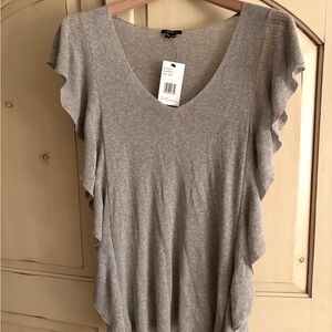 Lafayette148 New York sleeveless v-neck grey sweater. Size XXL NWT